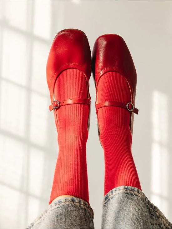 Either/Or Red Mary Jane Shoes Size 39